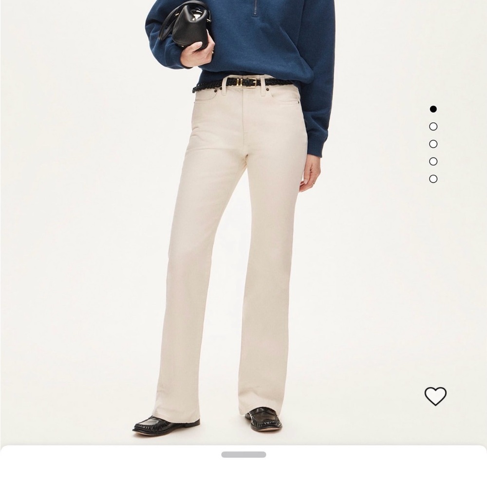 J. Crew Slim Boot-Cut Jeans in Cream